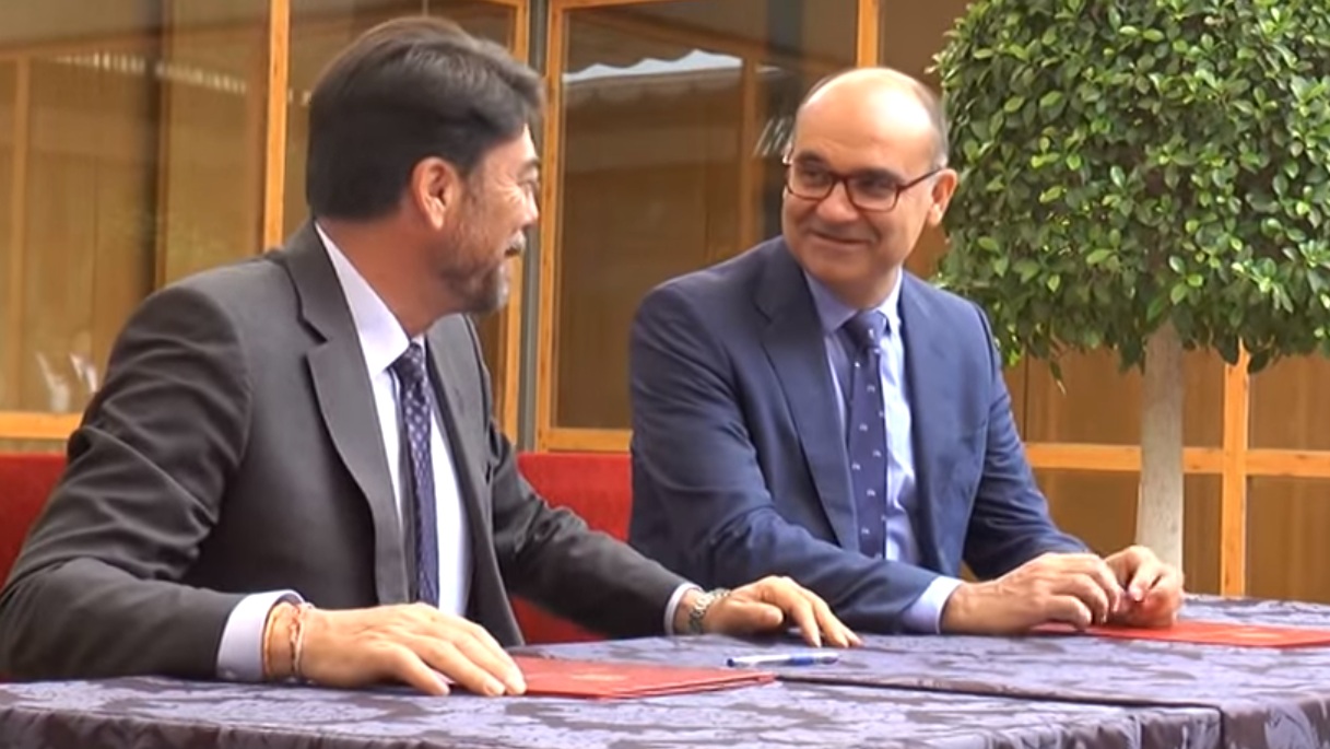 Manuel Palomar UA y Luis Barcala