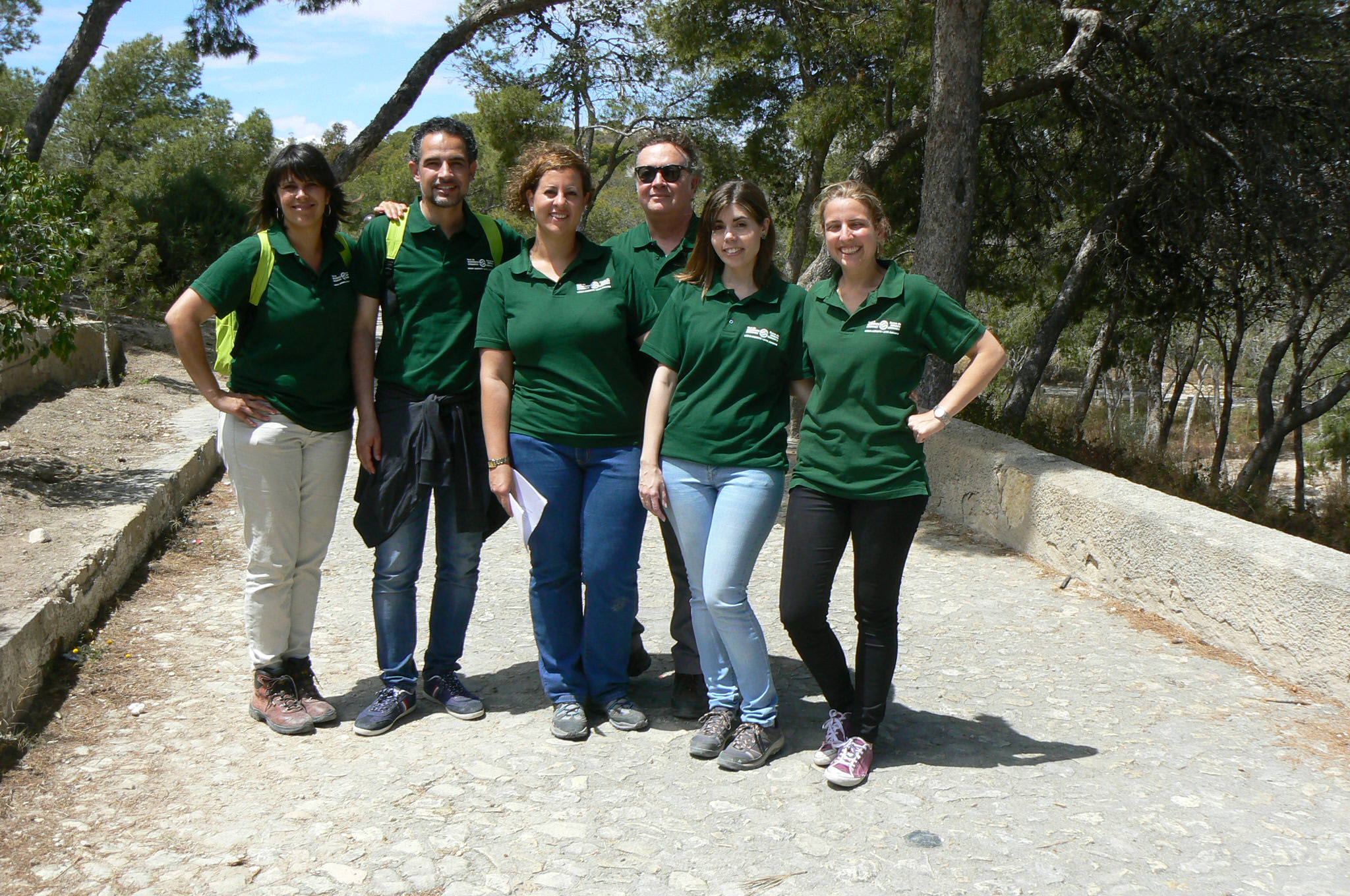 Israel Cortés con el equipo de Educación Ambiental